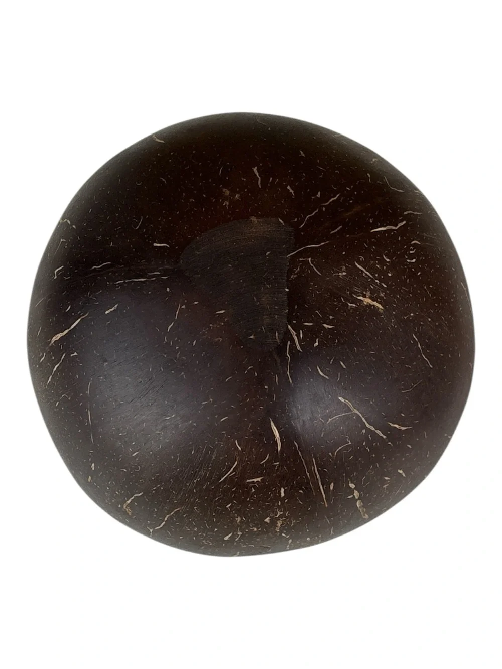 Coconut Shell Bowl with wooden Spoon - Natural Dark Brown